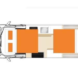 Apollo Endeavour Campervan – 4 Berth Layout 2