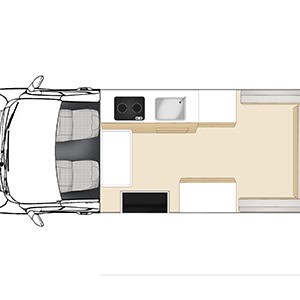 Apollo HiTop Campervan – 2 Berth_floorplan_day