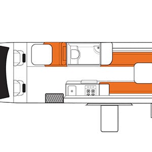 Britz Venturer Motorhome – 2 Berth – day layout