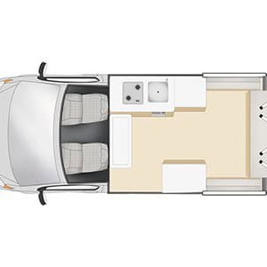 Cheapa HiTop Campervan – 3 Berth_floorplan_day