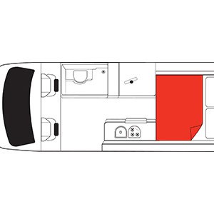 Mighty Deuce Motorhome – 2 Berth-floorplan-night