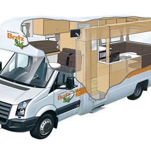 Britz Explorer Auto Motorhome – 4 Berth – cutaway