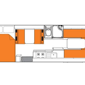 Britz Frontier Motorhome-6 Berth-floor-plan-day