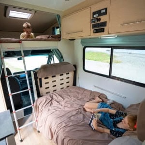 Britz Frontier Motorhome – 6 Berth Bed