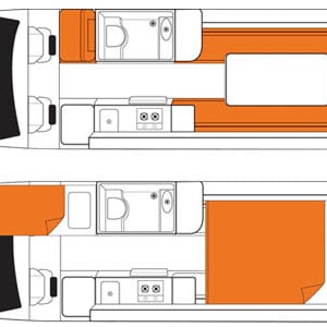 Britz Venturer Plus Campervan – 2 Berth – day-night