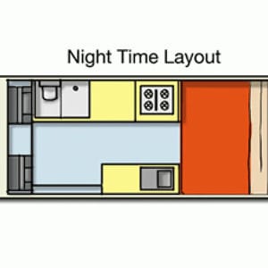 Budget Escape – 4 to 5 Berth – night layout