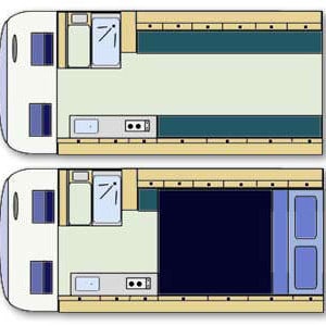 Discover NZ Deluxe ST Campervan – 2 Berth – layout