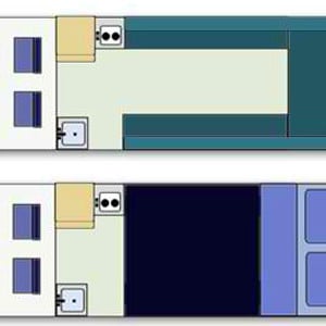 Discover NZ Standard Campervan – 2 Berth –  layout