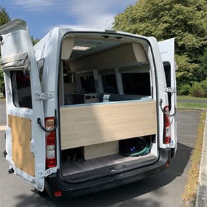 KA Esprit Motorhome – 2 Berth – rear door open