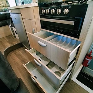 RRR Explorer Motorhome – 4-6 Berth-kitchen-drawer