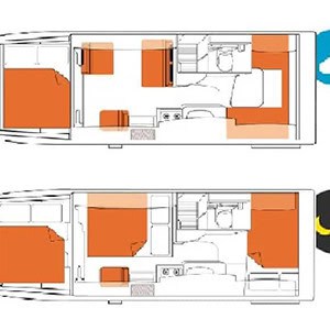 RRR Explorer Motorhome – 4-6 Berth-layouts