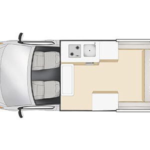 Cheapa Endeavour Campervan – 4 Berth_floorplan_day