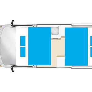 Cheapa Endeavour Campervan – 4 Berth_floorplan_night