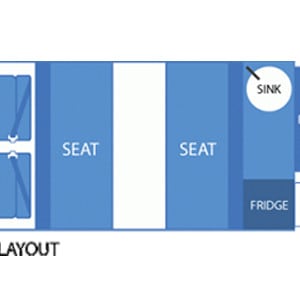 WL Low Top Camper – 2 Berth – day layout