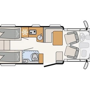 MC Compact Plus Motorhome – 2 Berth-layout