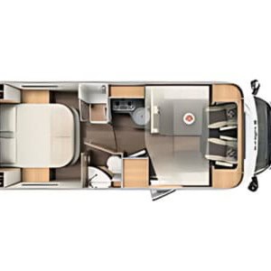 MC Family Standard Motorhome – 4 Berth Layout 1