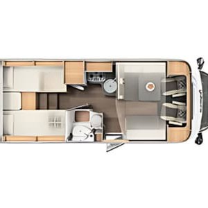 MC Family Standard Motorhome – 4 Berth Layout 2