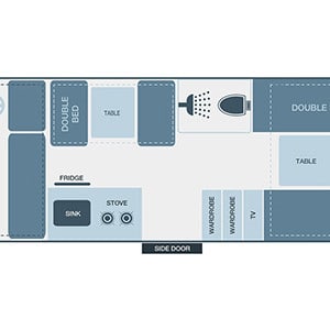 Wendekreisen Budget Motorhome – 6 Berth – layout