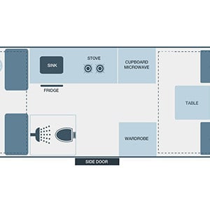 Wendekreisen Koru – 4 Berth – layout