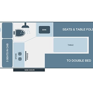 Wendekreisen Koru ST – 2 Berth – layout