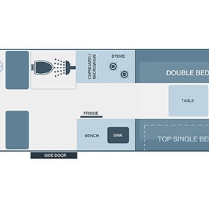 Wendekreisen Koru ST XL – 2 Berth – layout