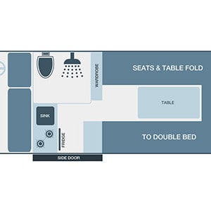 Wendekreisen Koru Star 2ST Premium – 2-3 Berth – layout