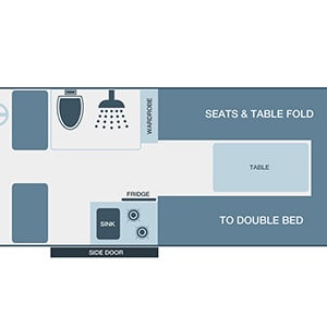 Wendekreisen Koru Star ST Walkthrough – 2 Berth – layout