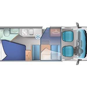 Nomad Fiat Discovery – 5 Berth – layout