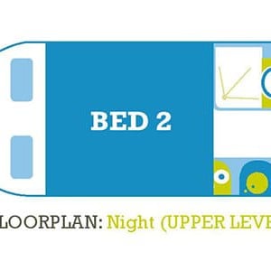 Lucky Rambler High Top Campervan – 3 Berth-floorplan-night-upper-level