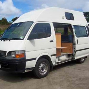 BZ Toyota Hiace HiTop Campervan – 2 to 3 Berth – side door open (2)