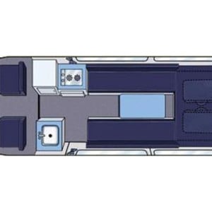 BZ Toyota Hiace SBV HiTop Campervan – 2 Berth – day layout