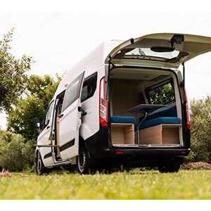 TC Trail Adventurer – 2+1 Berth – rear door open