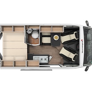 MC Urban Plus Campervan – 2 Berth – layout