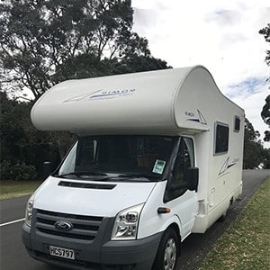 SAS Ford Transit Motorhome – 6 Berth – exterior front view