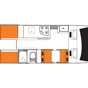 Britz Navigator Motorhome – 5 Berth_floorplan_day-layout-2