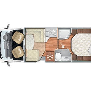 KWLJBA Motorhome – 5 Berth – layout