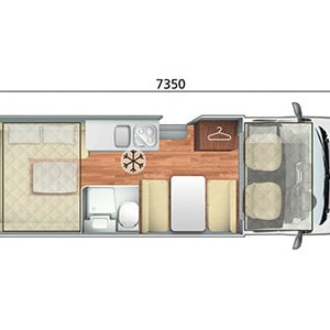 KWXJBT Motorhome – 5 Berth – layout