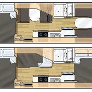 KWMU Motorhome – 6 Berth – layouts