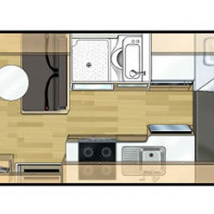 SC Campervan – 4 Berth – layout