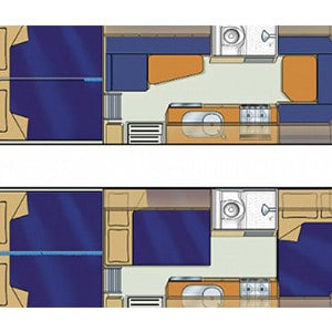 SC Double Cab Motorhome – 6 Berth – layout