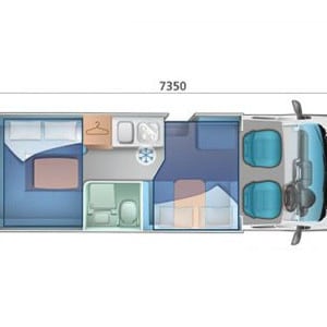 KWE Motorhome – 6 Berth-layout