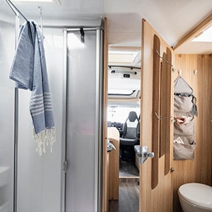 MC Comfort Luxury Motorhome – 4 Berth-shower-and-toilet