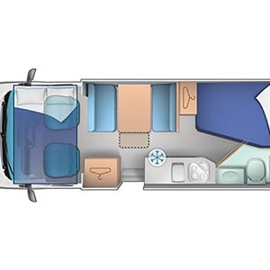 KWT Motorhome – 6 Berth – layout