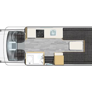 PH Max Motorhome- 4 Berth-day-layout