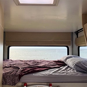 RCC Twin Dog Motorhome – 4 Berth-top-bed