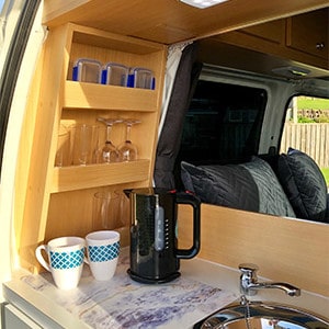 RCC Underdog Campervan – 2 Berth-sink