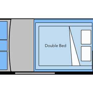 PF OW Campervan – 2 Berth-night-layout