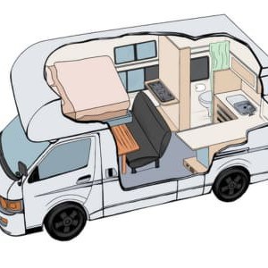 WKC Explorer Campervan – 4 Berth Layout 1