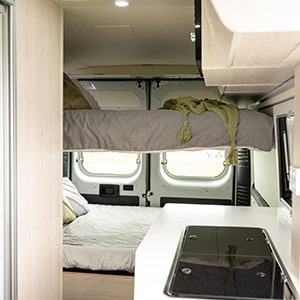 Jucy Cruiser Motorhome – 4 Berth – Interior rear