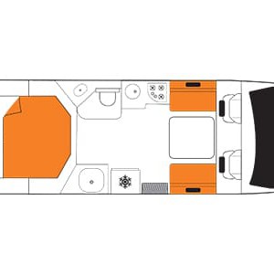 Britz Odyssey Motorhome – 4 Berth-Fixed Double Bed_floorplan_day